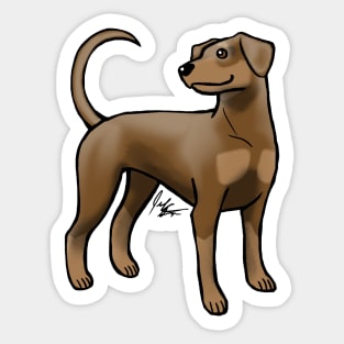 Dog - Doberman Pinscher - Brown and Tan Natural Sticker